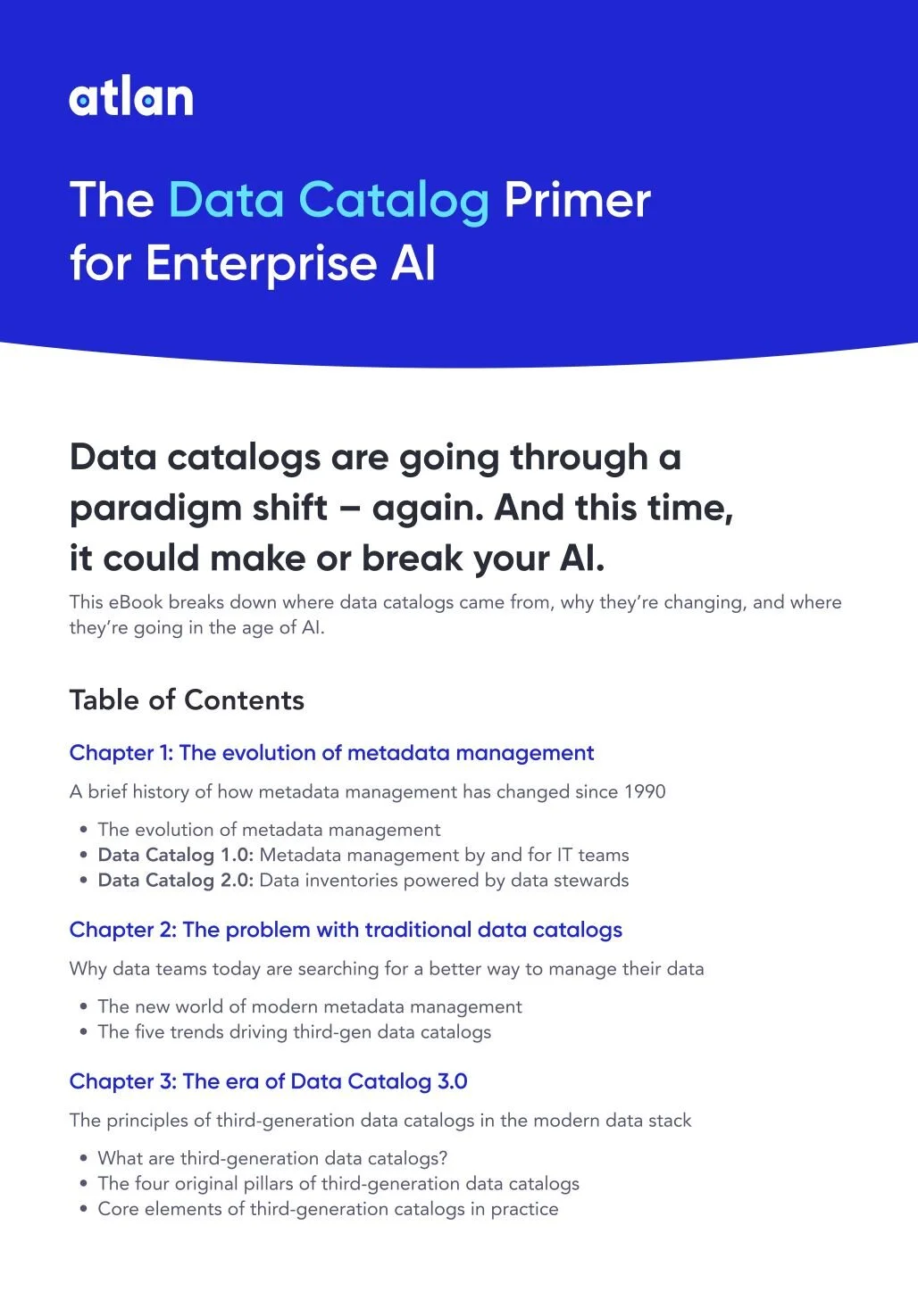 The Data Catalog Primer for Enterprise AI