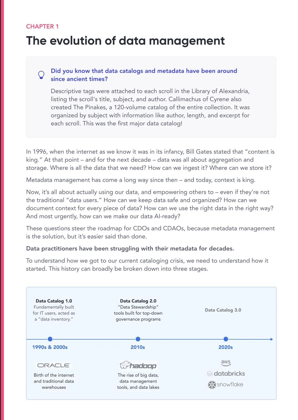 The evolution of data management